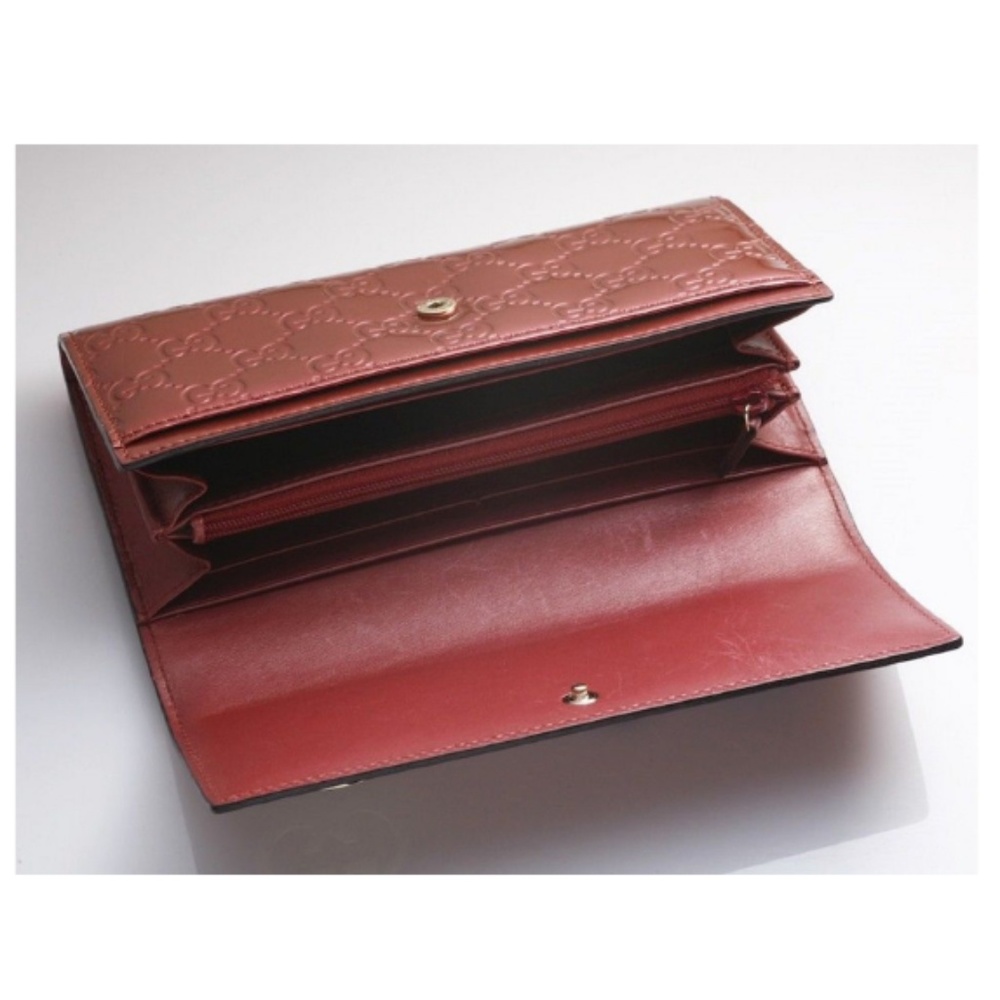 100% Auth Gucci Lovely Patent  Bifold Wallet - Picture 3 of 8